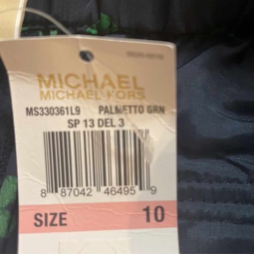 Michael Kors Palmetto Green Print Joggers NWT Size 10 - Picture 13 of 13
